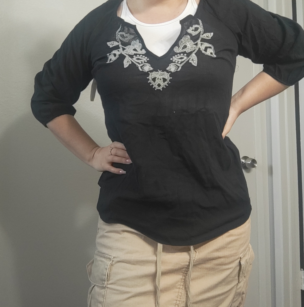 Cover-up Embroidered Top